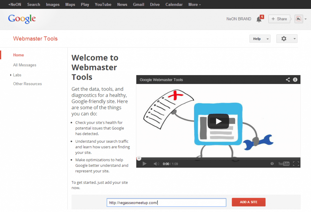 Webmaster Tools   Home