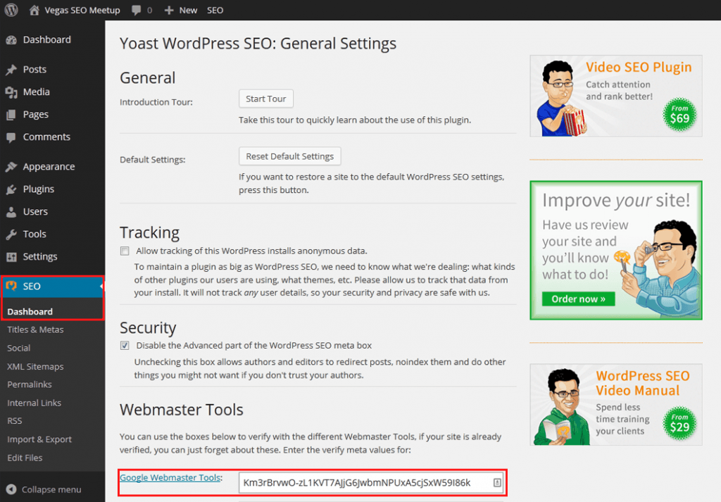 Yoast Webmaster Tools