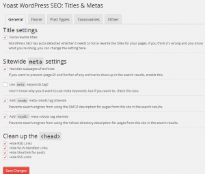 Yoast WordPress SEO Titles Metas