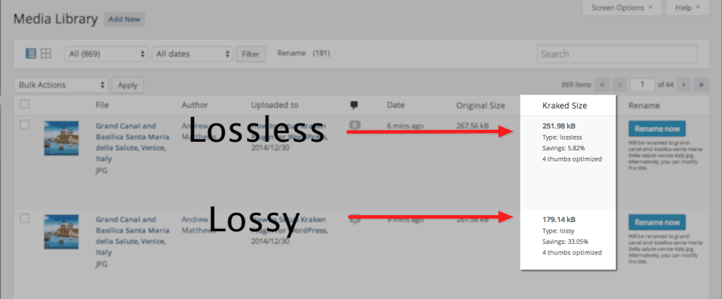 Lossless vs Lossy