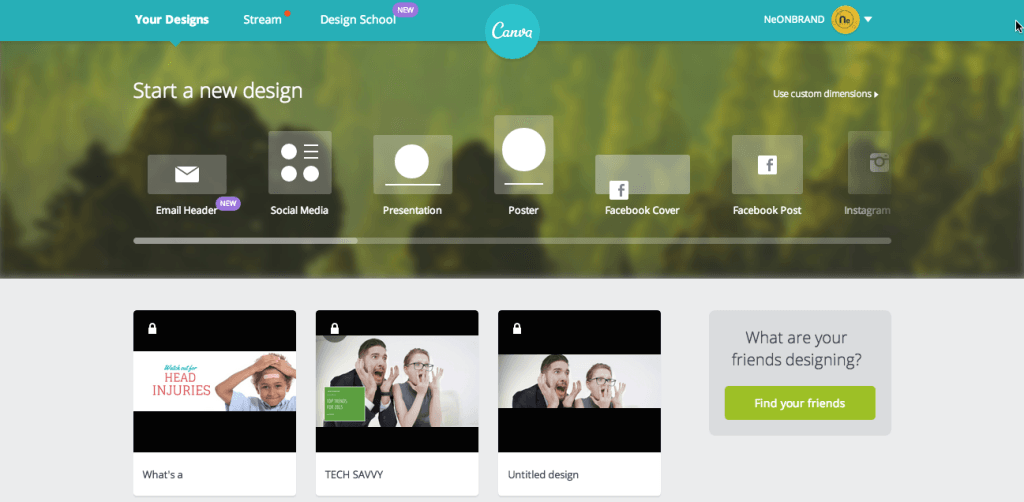 Understand the Canva Dashboard