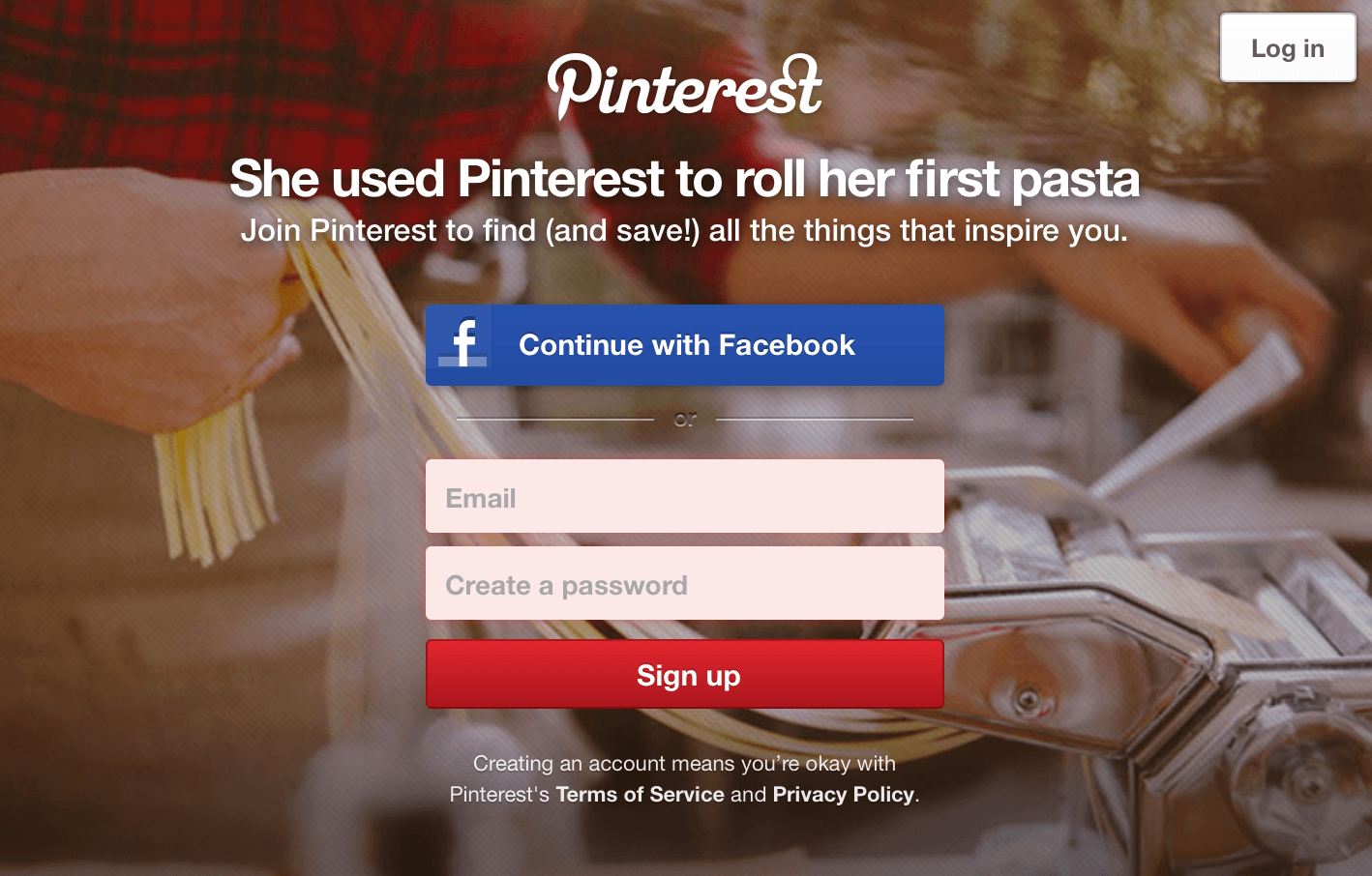 Access to Pinterest Page