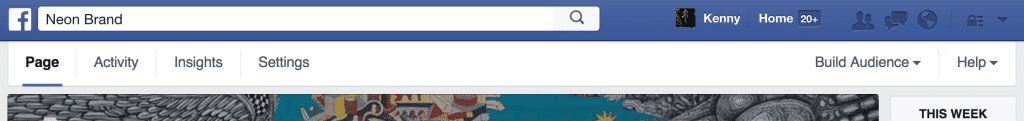 Facebook Admin Bar