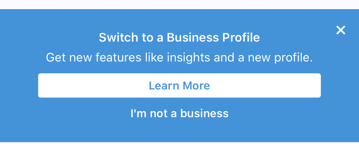 instagram for business notification