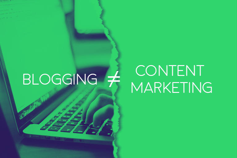 content marketing and blogging are different animals