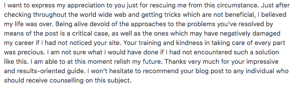 an example of a spam comment