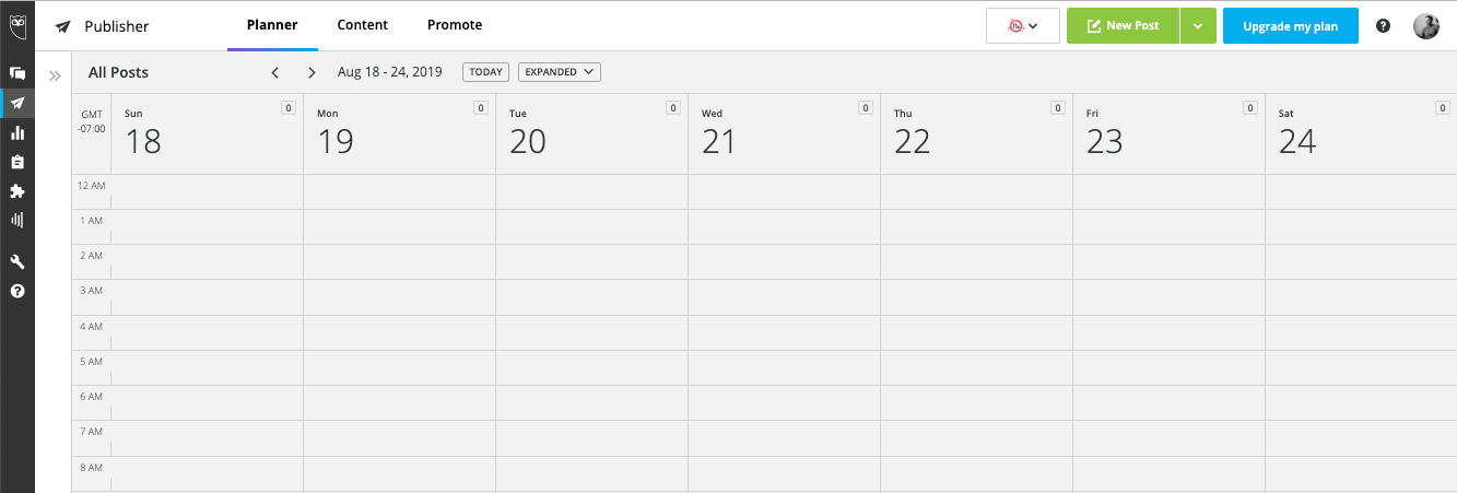 Hootsuite Calendar View