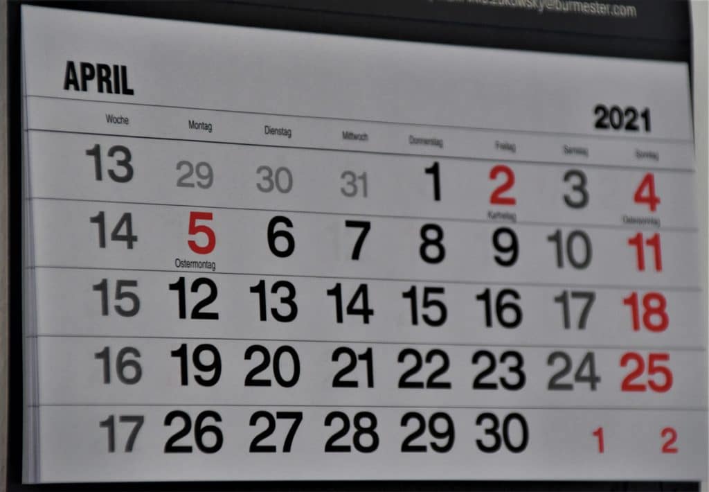 Month 30 Calendar